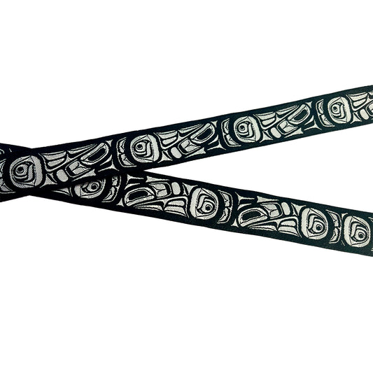 1" Tlingit Formline Trim - Black & Silver